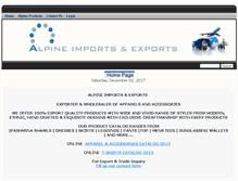 Tablet Screenshot of alpineexports.com